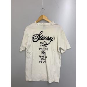 STUSSY◆Tシャツ/L/コットン/WHTの詳細画像1