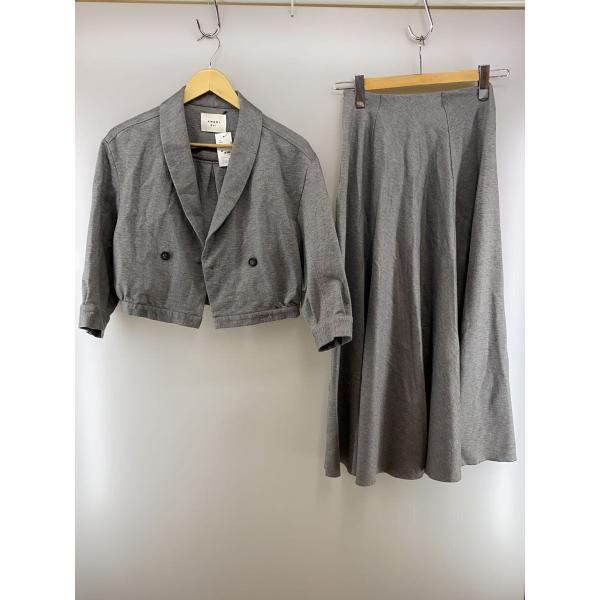 AMERI◆セットアップ/S/レーヨン/GRY/無地/01220530290