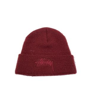 STUSSY◆ニットキャップ/--/アクリル/BRD/レディース