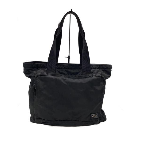 PORTER◆フラッシュトートバッグ/ナイロン/BLK/689-05948