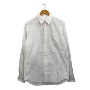 Porter Classic◆2014AW/De Gaull/長袖シャツ/L/コットン/WHT/無地//