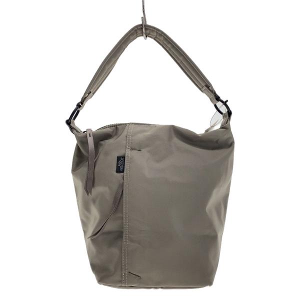 PORTER◆SHELL/2WAY SHOULDER BAG(L)/ナイロン/GRY/679-368...