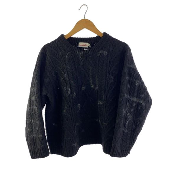 CHARLES JEFFREY LOVERBOY◆ニット・セーター(厚手)/M/ウール/BLK