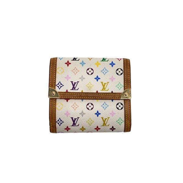 LOUIS VUITTON◆ポルト・モネ・ビエ・カルト・クレディ_モノグラム・マルチカラー_ブロン/...