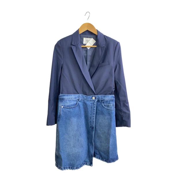 AMERI◆デニムドッキングジャケット/M/ポリエステル/NVY/01110620500