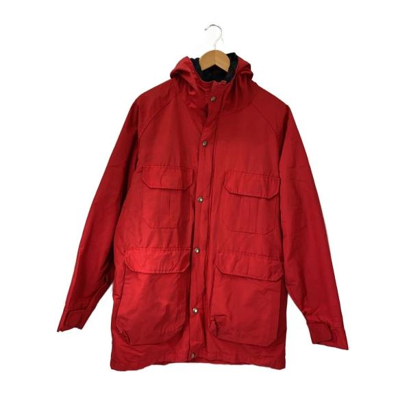 Woolrich◆80s/マウンテンパーカ/M/コットン/RED/無地