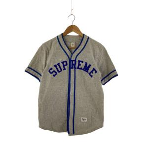 Supreme◆10ss/ベースボールシャツ/S/コットン/GRY