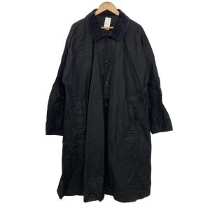 Porter Classic◆PARAFFIN CODUROY SWING COAT/コート/3/コットン/BLK/無地