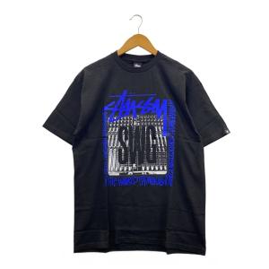 STUSSY◆SWAGGER tee/Tシャツ/M/コットン/BLK//