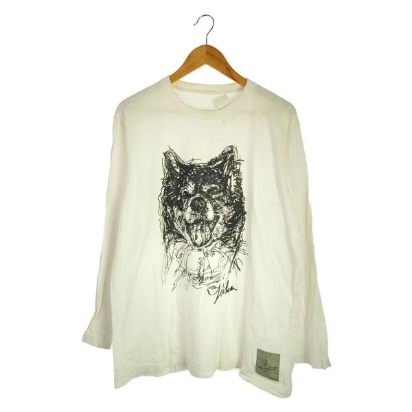 yohji yamamoto POUR HOMME◆長袖Tシャツ/3/コットン/WHT/HC-T88...