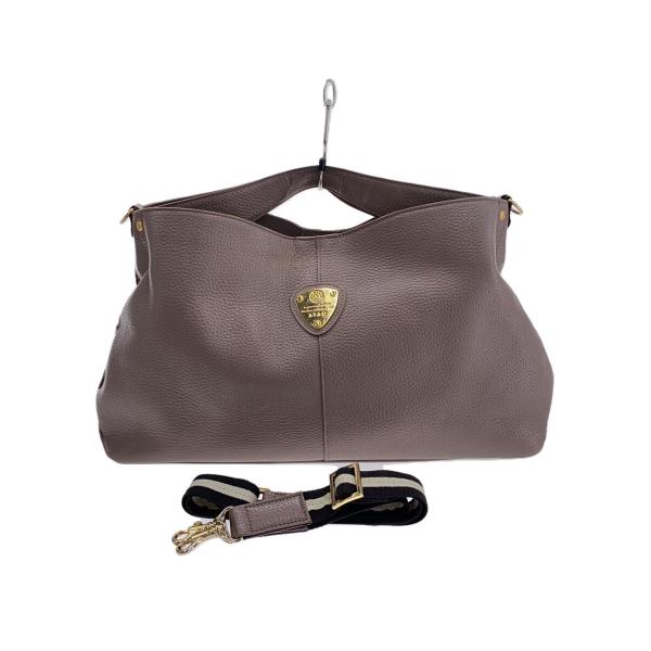 ATAO◆ショルダーバッグ/レザー/BRW/無地