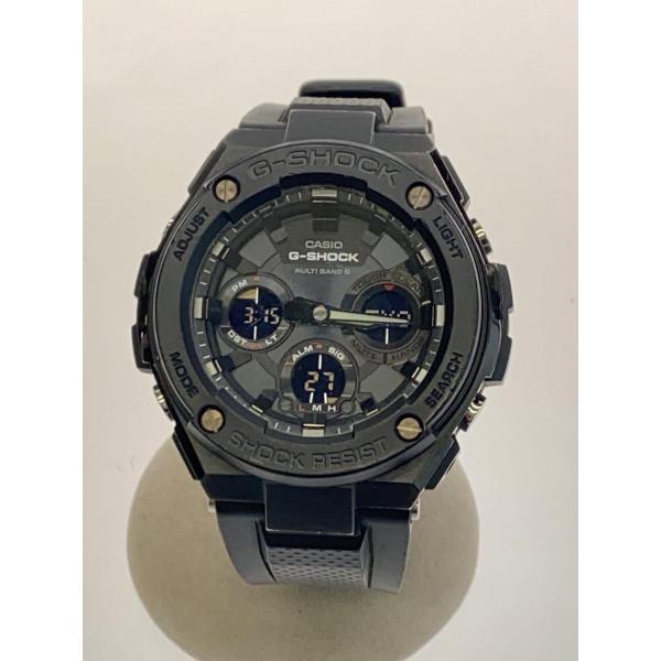 CASIO◆ソーラー腕時計・G-SHOCK/デジアナ/ブラック/GST-W100G-1BJF/ジーシ...