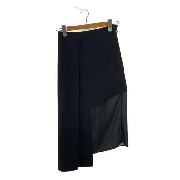 AMERI◆ロングスカート/M/ポリエステル/BLK/無地/018190240