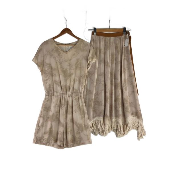 AMERI◆セットアップ/M/ポリエステル/BEG/総柄/0291520510