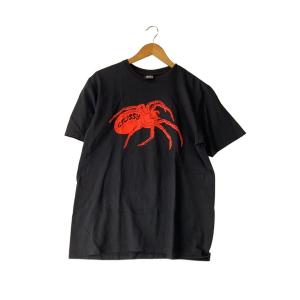 STUSSY◆Tシャツ/M/コットン/BLK/プリント