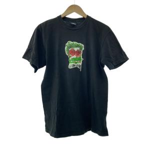 STUSSY◆Tシャツ/M/コットン/BLK/Hypnotized Tee