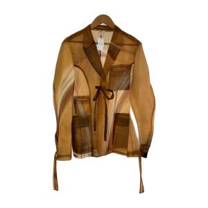 MASU◆ポケット付近破れ有/ジャケット/46/ポリエステル/総柄/MFSS-JK0121//