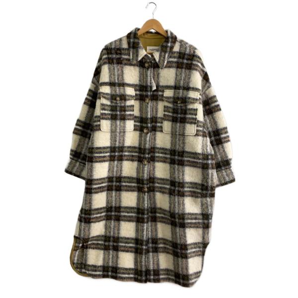 ISABEL MARANT ETOILE◆使用感有/使用感有/チェック起毛ウールコート/コート/2/...