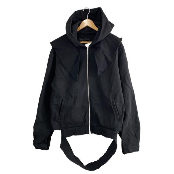 GRANCY◆色抜け有/ジップパーカー/M/コットン/BLK/GRAPA633//