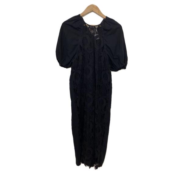 AMERI◆メディ2WAYサークルパターンレースドレス/M/コットン/BLK/02110550700