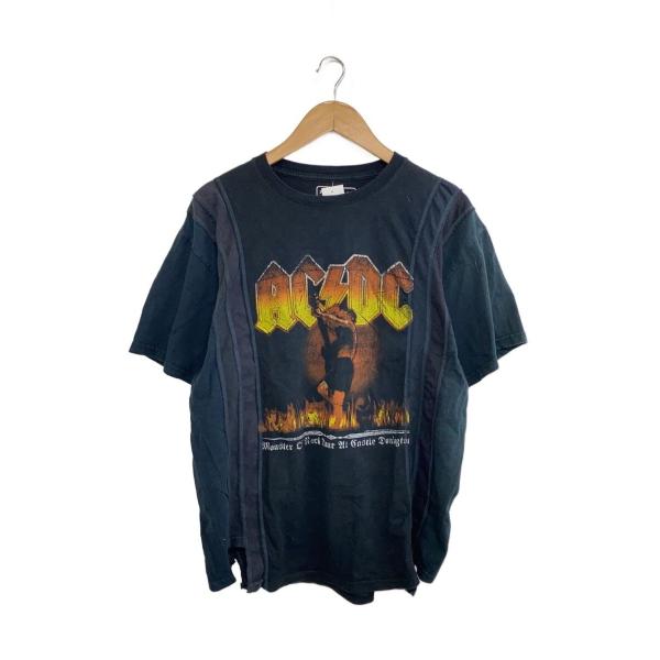 Rebuild by Needles◆ACDC/Tシャツ/M/コットン/BLK/プリント