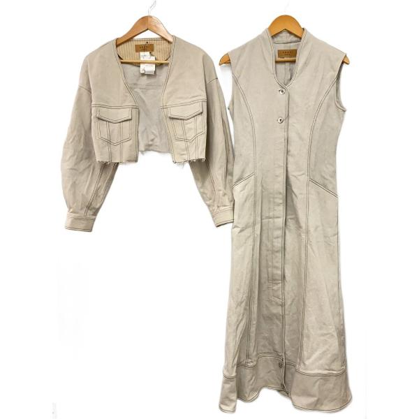 AMERI◆UND 3WAY DENIM DRESS/M/デニム/BEG/02220520700