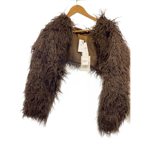 AMERI◆ジャケット/FREE/ポリエステル/BRW/02221530840/タグ付き