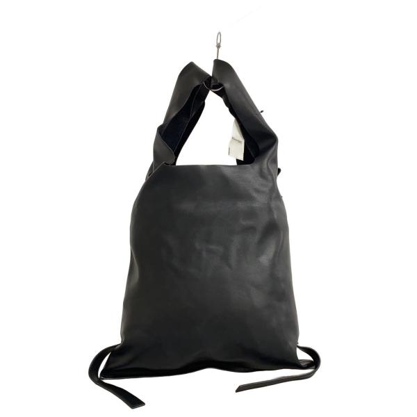 AMERI◆UND REFINE HANDBAG/レザー/BLK/ショルダースラップ欠品