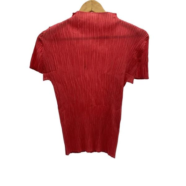 PLEATS PLEASE ISSEY MIYAKE◆半袖プリーツモックネックカットソー/3/ポリエ...