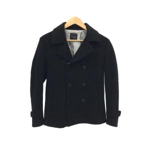 BURBERRY BLACK LABEL◇ピーコート/M/コットン/ブラック/シャドー
