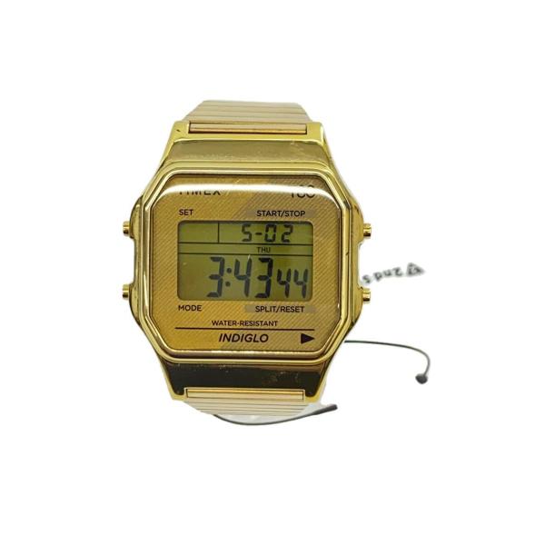 TIMEX◆腕時計/デジタル/ステンレス/GLD/GLD/TW2R79000