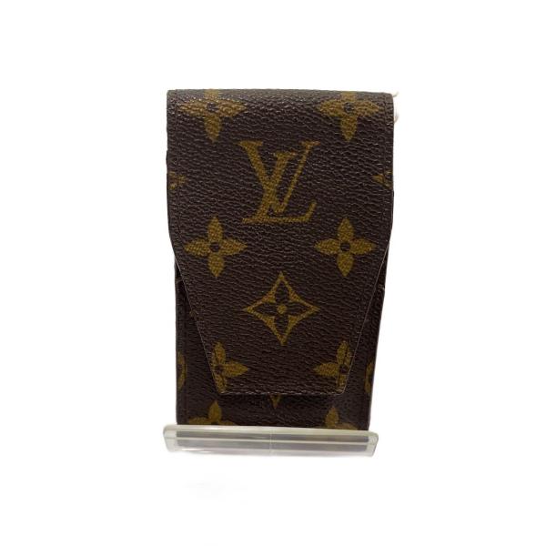 LOUIS VUITTON◆シガーケース_モノグラム・キャンバス/PVC/BRW/総柄/メンズ