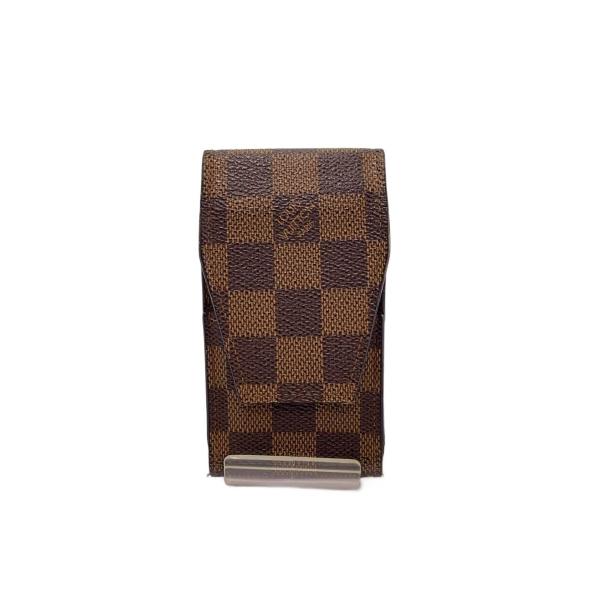 LOUIS VUITTON◆エテュイ・シガレット_ダミエ・エベヌ/PVC/BRW/総柄/レディース/...