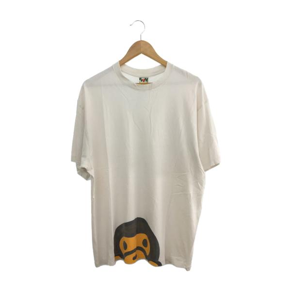 A BATHING APE◆MILO/Tシャツ/XL/コットン/WHT/プリント/アベイシングエイプ