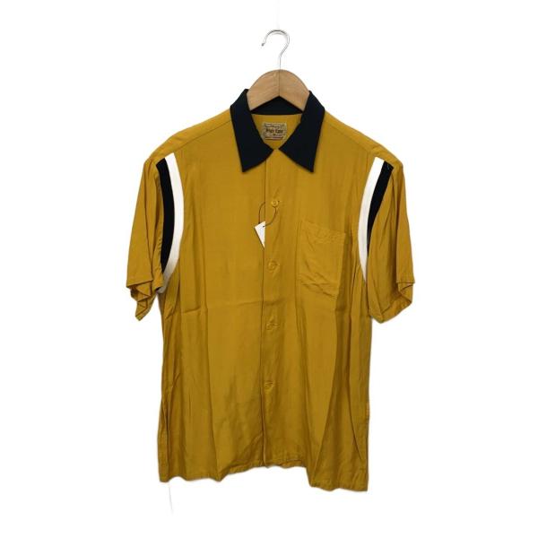 Style Eyes◆ボーリングシャツ/半袖シャツ/M/レーヨン/YLW/SE38615JS