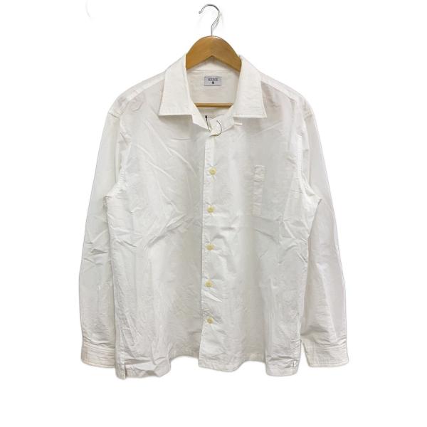 beatshirt/source /長袖シャツ/M/コットン/WHT/無地/S-SH3