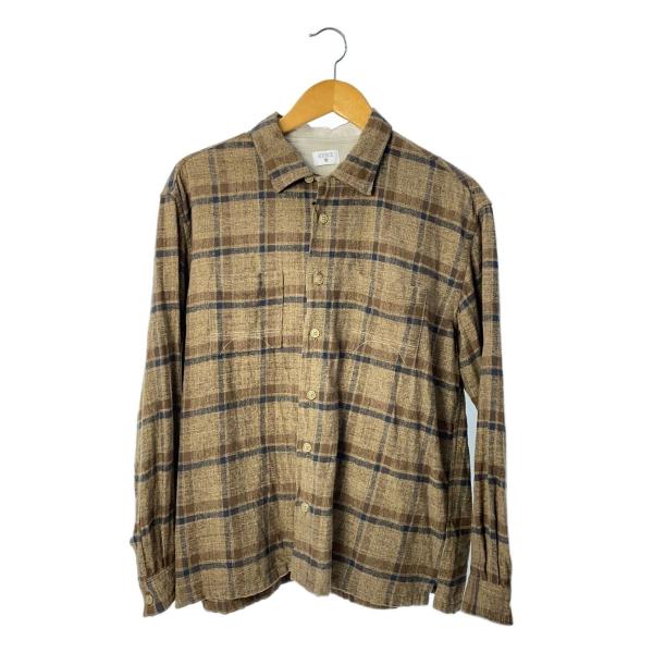 SOURCE/ROAM FLANNEL SHIRT/ネルシャツ/M/コットン/BRW/チェック