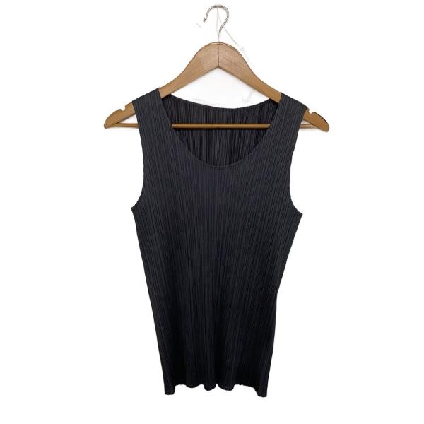 PLEATS PLEASE ISSEY MIYAKE◆ノースリーブカットソー/4/ポリエステル/GR...