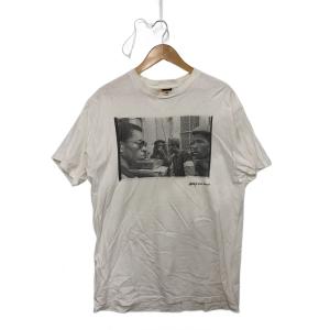 STUSSY◆00s/old/× josh cheuse/Tシャツ/L/コットン/WHT/プリント//