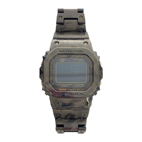 CASIO◆ソーラー腕時計_G-SHOCK/デジタル/チタン/BLK/GRY/チタン