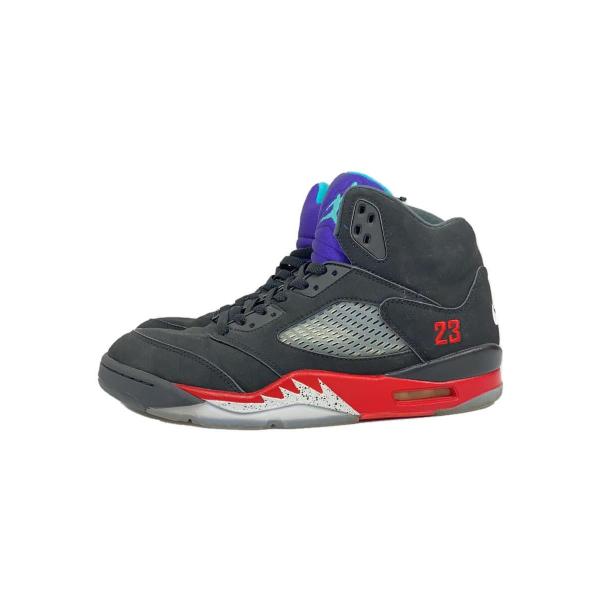 NIKE◆AIR JORDAN 5 RETRO_エアジョーダン 5 レトロ/28cm/BLK/レザー...