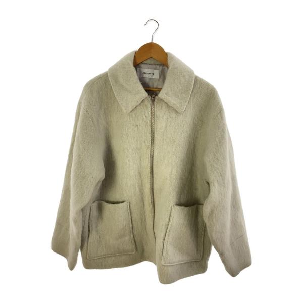 JEANASIS◆シャギーZIPミドルコート/FREE/アクリル/GRN/無地/JS071568AD...