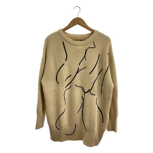 AMERI◆NUDE LINE KNIT/ニット・セーター(厚手)/FREE/アクリル/IVO/02...