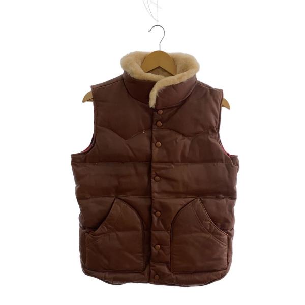 TMT◆ダウンベスト/M/山羊革/BRW