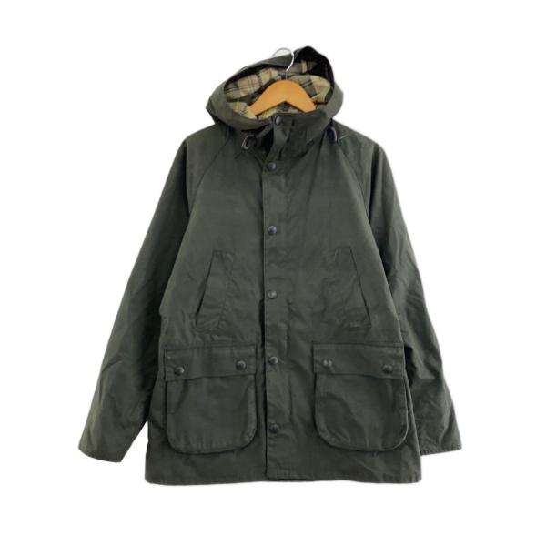 Barbour◆HOODED BEDALE/3ワラント/ジャケット/38/コットン/KHK/無地/1...