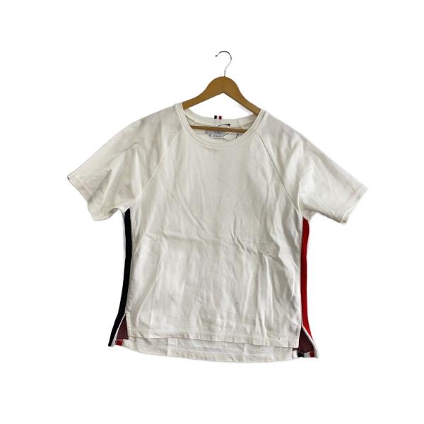 THOM BROWNE. NEW YORK◆21SS/トリコロールサイドラインTシャツ/4/コットン...