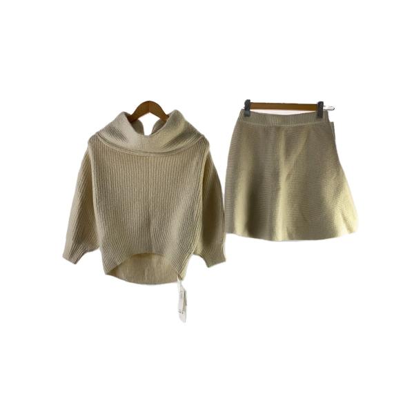 Lily Brown◆23AW/オフショルニットスカートセット/セットアップ/one/アクリル/BL...