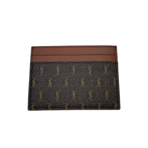 SAINT LAURENT◆カードケース/PVC/BRW/総柄/レディース/GRZ647148・07...