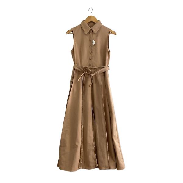 AMERI◆ノースリーブワンピース/M/ポリエステル/BRW/無地/01920540440