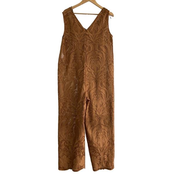 AMERI◆CHLOE ROMPERS NECK ROM/オールインワン/M/ポリエステル/ブラウン...